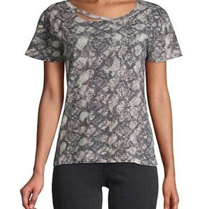 n:PHILANTHROPY Snakeskin Print Cotton T Shirt NWT